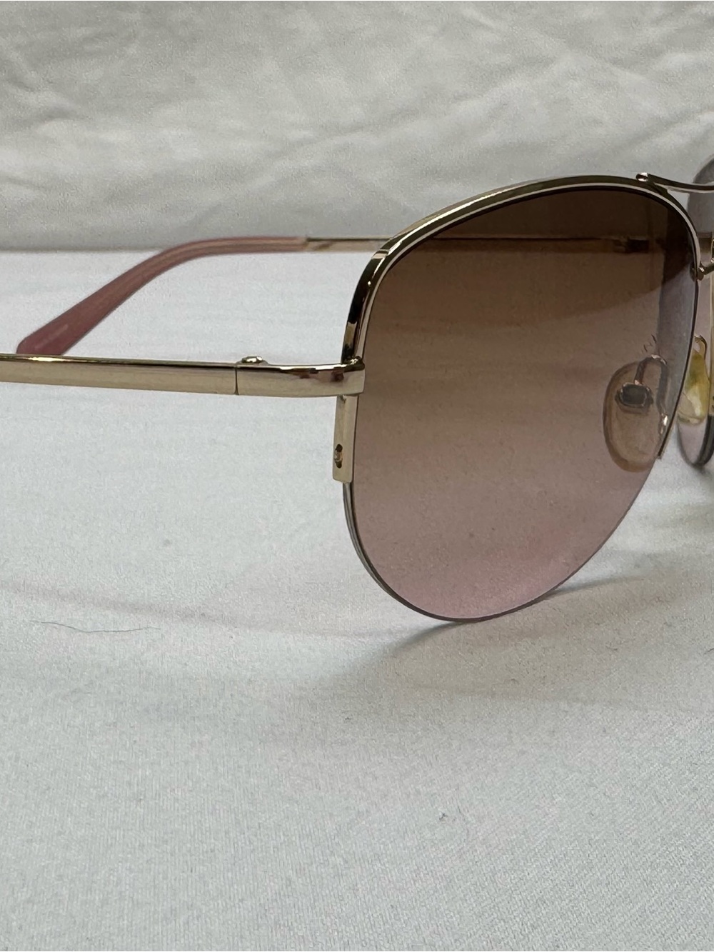 Banana Republic Aviator Sunglasses Hollie/S Women’s Gold Mauve Case Case Cloth - Picture 6 of 10